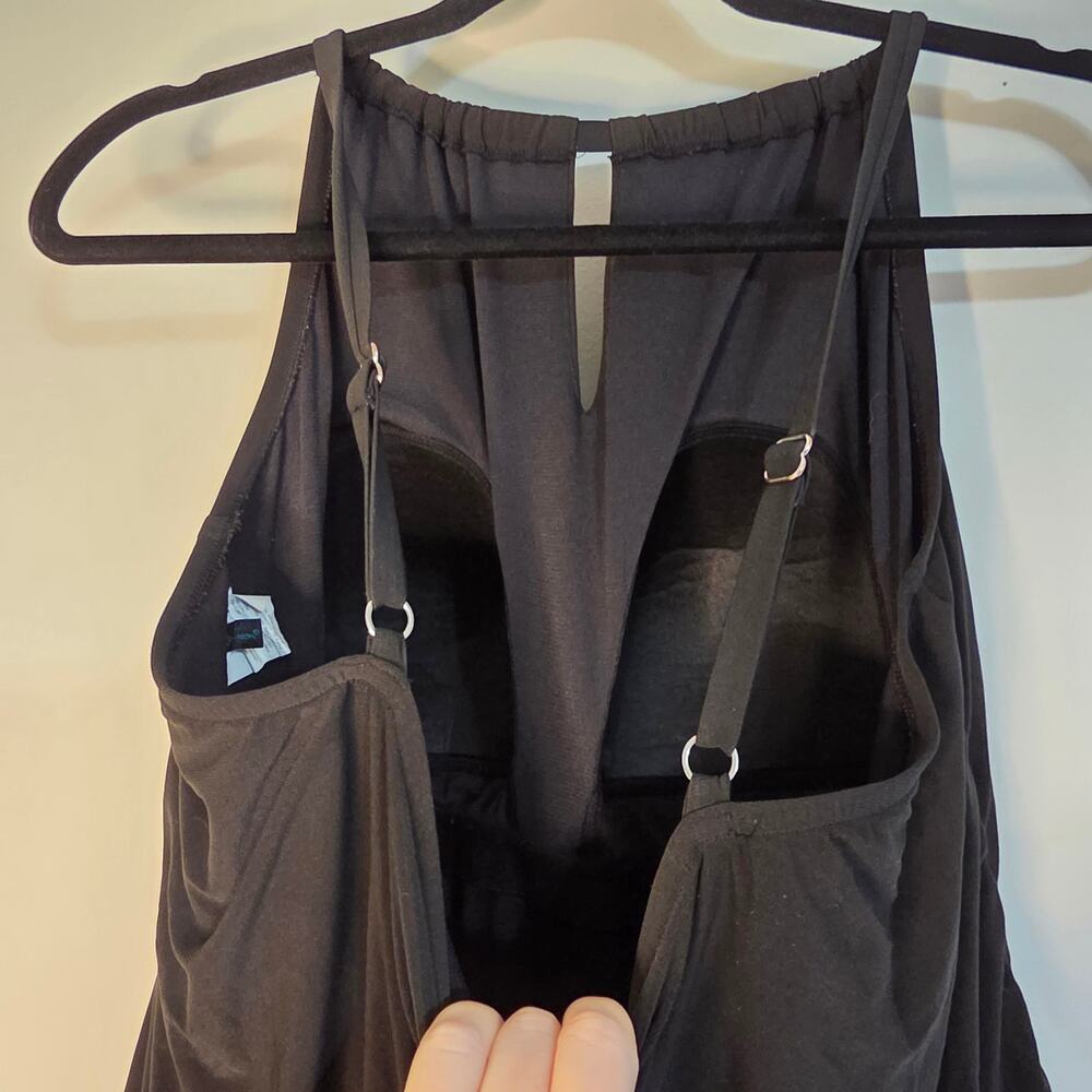 Aqua Green keyhole blouson romper one piece swim suit sz 18W - Picture 4 of 8